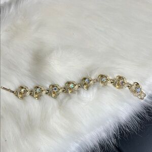 Vintage Gold Tone Aurora Stone Bracelet